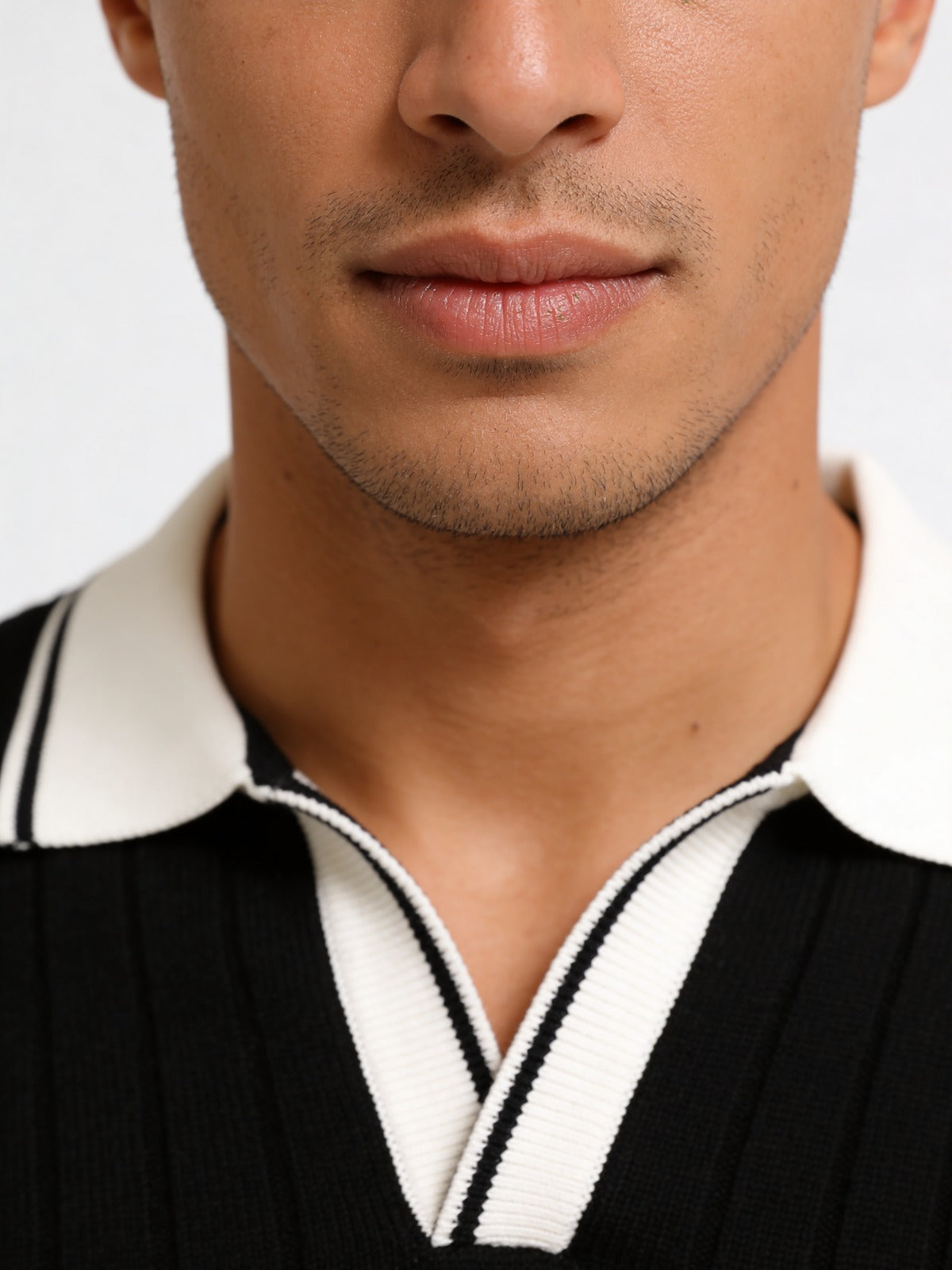 Old Money Knit Polo - Black